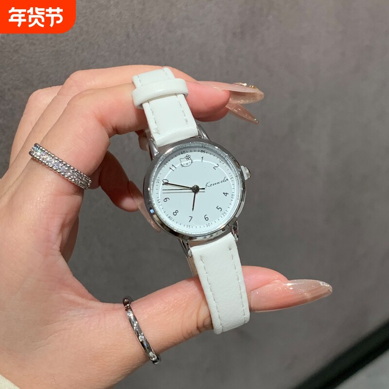 手表女款学生初高中女生考试专用只看时间小表盘ins风小众石英表