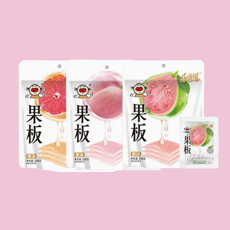 乐逍遥果板牌果冻208营养即食网红解馋荔枝西柚草莓奶茶魔芋好吃