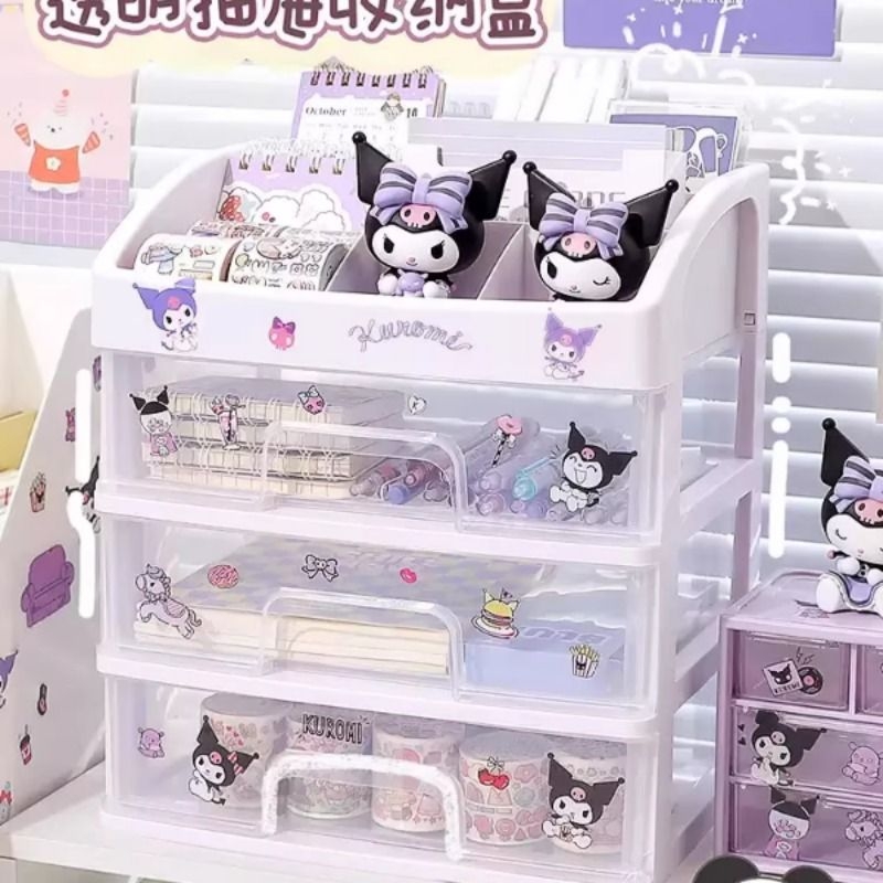 桌面收纳盒透明抽屉式宿舍办公室化妆品学生文具储物整理盒置物架