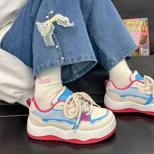 意尔康心选爆款玫红板鞋女2026运动休闲学生鞋子百搭小众原创女鞋