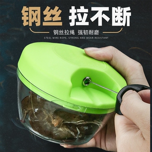 钓鱼打虾器拉虾器钢丝绳手动饵料粉碎机手拉搅拌机搅碎机打碎机