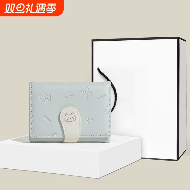 MOONLIGHT MORIA卡通可爱猫咪钱包2024新款小清新