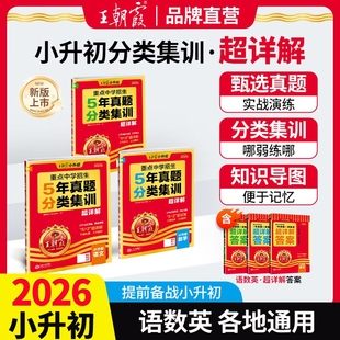 2026新王朝霞小升初五年真题试卷集训超详解语文数学英语五六年级试卷各地通用招生考试真题卷小考毕业总复习小学升初中专项训练
