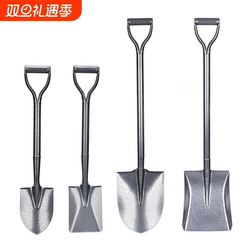 一体全钢锹加厚尖锹方锹铁锨铁锹园艺农用锰钢小号铁铲园林工具