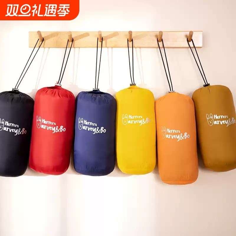 羽绒服收纳袋抽绳束口旅行便携行李箱衣物服压缩整理皮肤衣收纳包