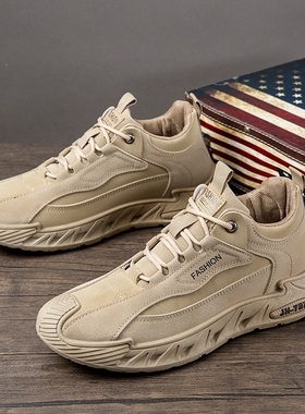 大码男鞋4648工装鞋男秋冬季新款运动休闲鞋加绒保暖棉鞋轻便舒适