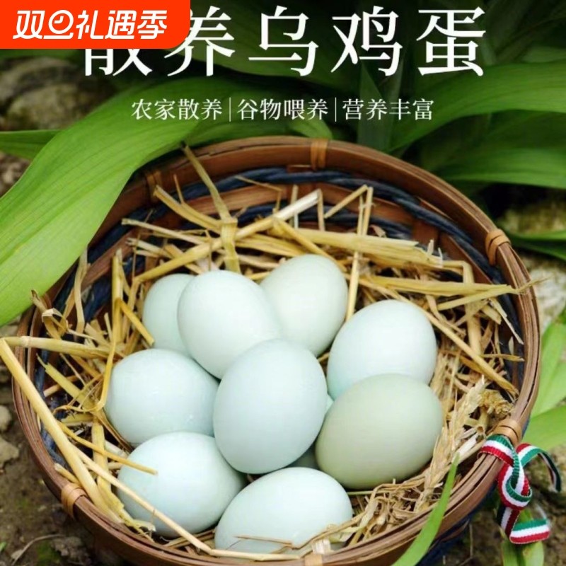 【10枚尝鲜】新鲜山林散养绿壳乌鸡蛋孕妇宝宝柴鸡蛋土鸡蛋笨鸡蛋