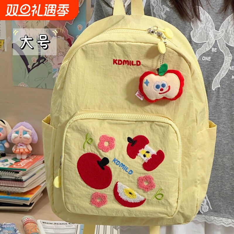 茶话会ins风可爱少女小背包 初中高中学生书包轻便休闲百搭双肩包