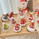 圣诞节头饰发夹帽夹麋鹿角圣诞老人头箍装 饰森系发卡对夹子发饰品