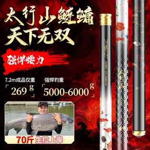 爱易达「太行山鲢鳙」鲢鳙竿大物竿鱼竿高碳鱼竿台钓竿超轻