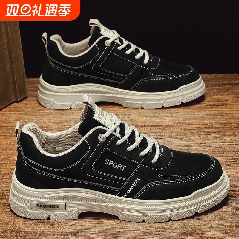 秋季男鞋2025年新款潮流百搭运动休闲板鞋男士透气低帮工装马丁靴