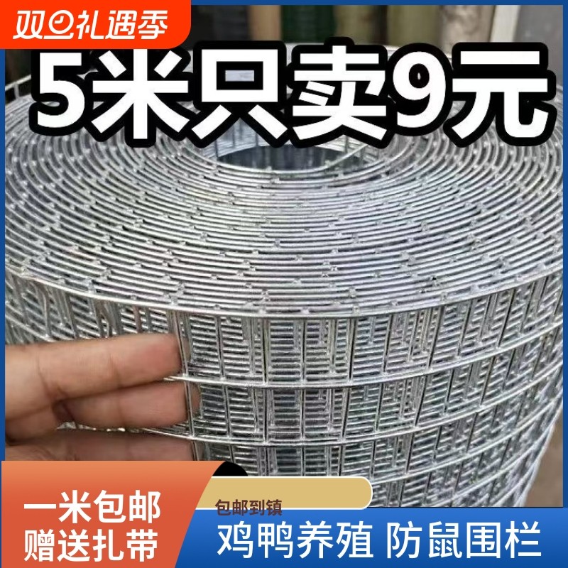 钢丝网镀锌铁丝网养鸡围栏隔离网养殖抹墙网栅栏鸡笼网防护宠物
