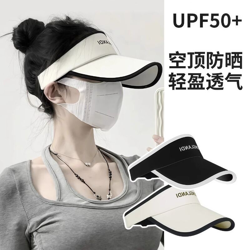 帽子女防晒遮阳帽太阳帽防紫外线隔热夏季新款空顶户外运动鸭舌帽图片