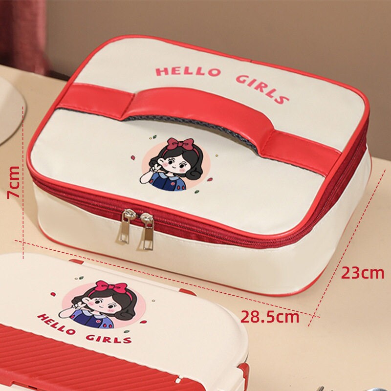 铝箔手拎饭兜扁平饭盒手提包便当袋子带饭保温袋小学生儿童饭盒袋