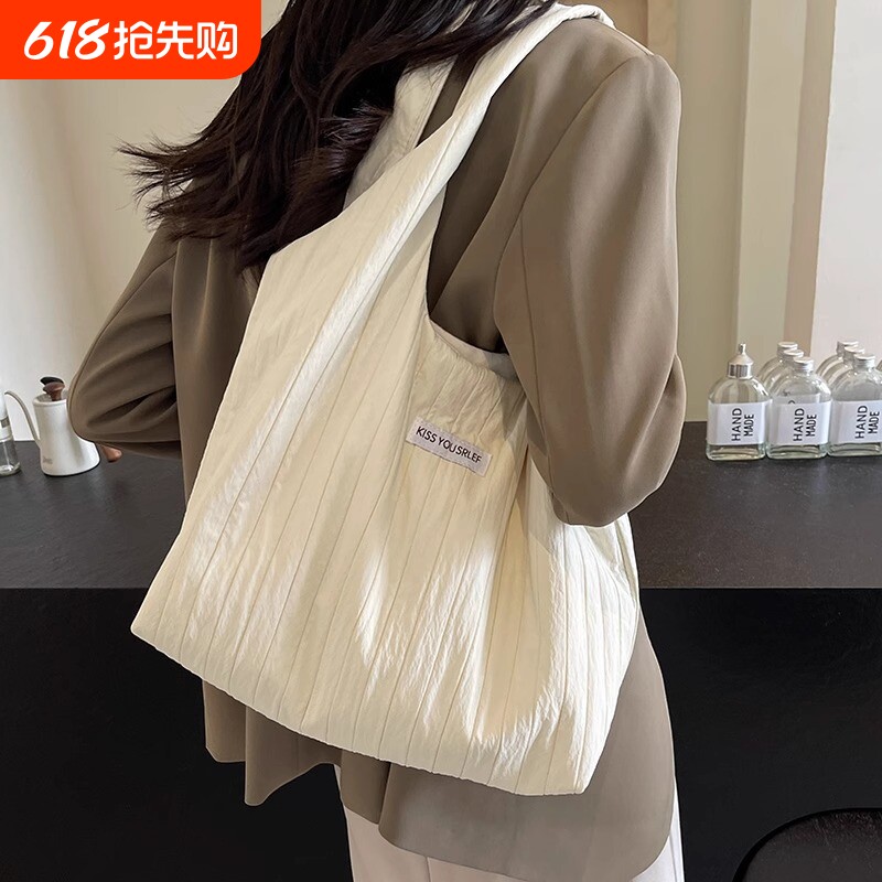 韩系布包女帆布包包2025新款春夏慵懒松弛感休闲大容量单肩托特包