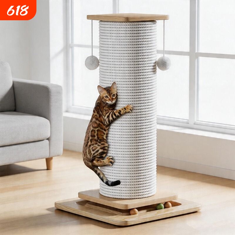 猫抓板特大号立式剑麻猫抓柱不掉屑猫爪板猫爬架一体猫咪玩具解闷