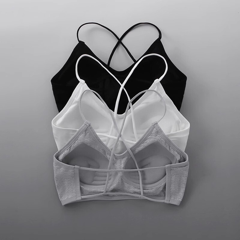 美背运动内衣女大胸显小胸聚拢文胸抹胸胸罩裹胸背心式防下垂罩杯