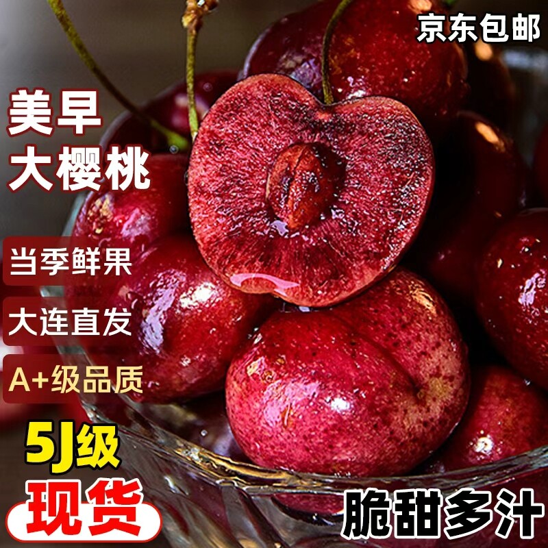 大连美早大樱桃新鲜水果包邮5斤礼盒当季整箱3j国产孕妇5j车厘子