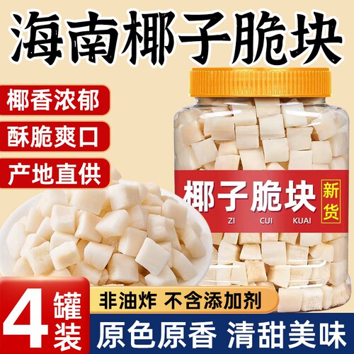 海南特产椰子脆块椰子脆片原装即食烤椰片椰子角正宗解馋薄脆零食