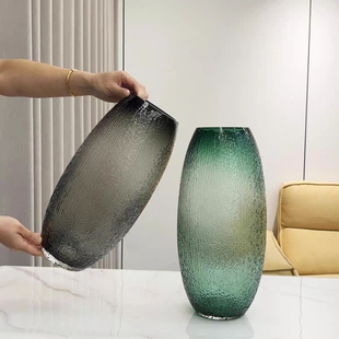 特大号落地菩提玻璃花瓶水培富贵竹马醉木家居客厅桌面插干花摆件