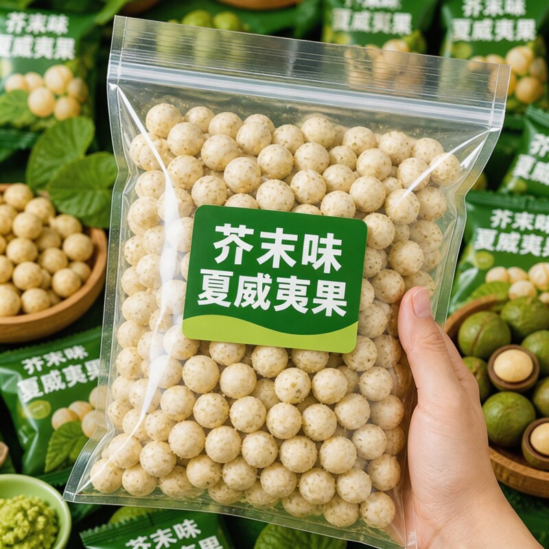 芥末味夏威夷果仁官方旗舰独立装商超平替同款坚果零食店解馋礼盒