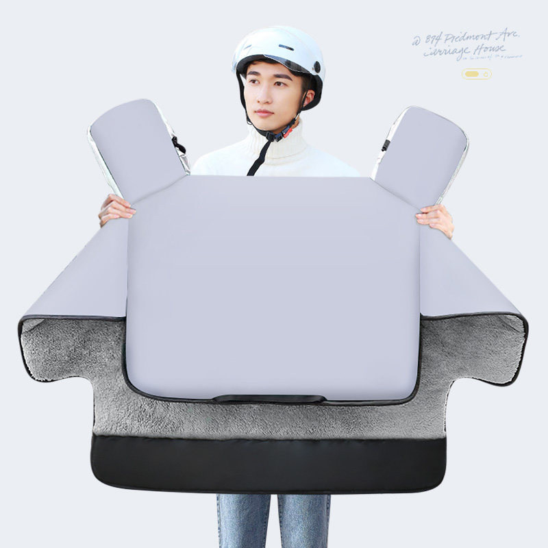 电动车挡风被冬季加绒加厚摩托电瓶车加大加宽防水防雨保暖防风罩