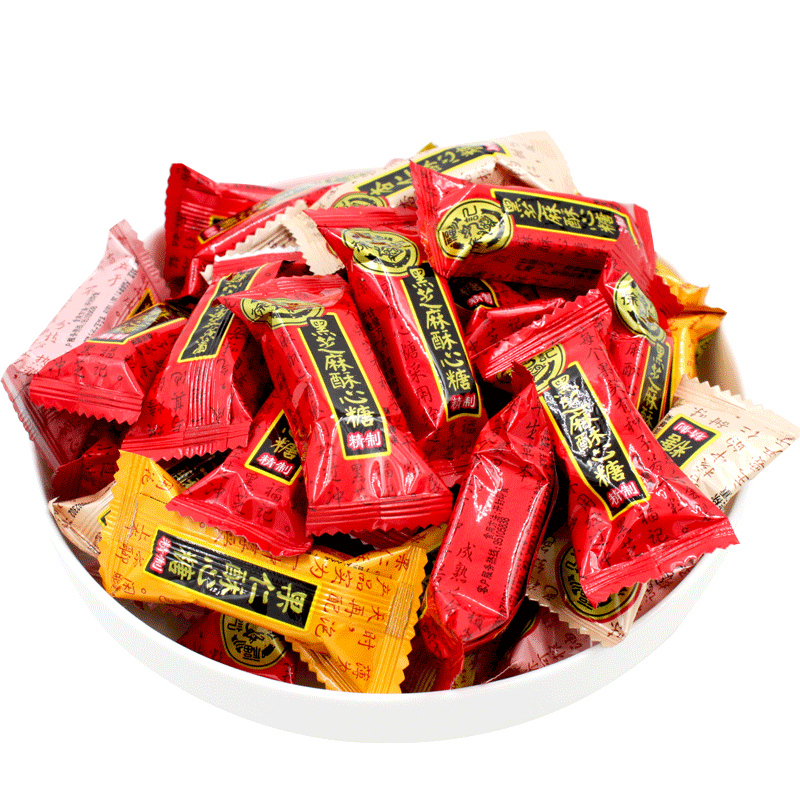 徐福记酥心糖芝麻混装批发500g糖