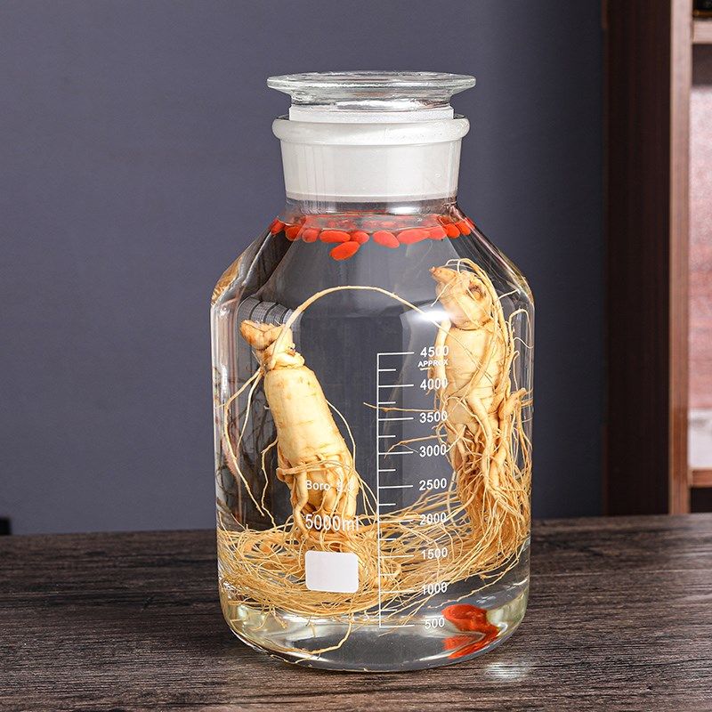 泡酒玻璃瓶家用高档m加厚密封高硼硅磨砂口专用10斤20斤50酒坛容