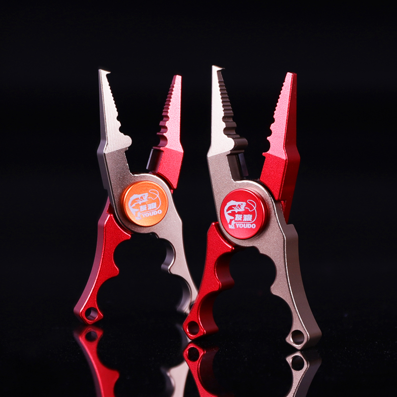 新款迷你路亚钳子摘钩钳取钩器解绑钳剪刀微物U多功能钓鱼钳子