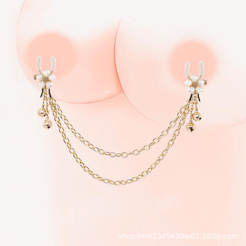 乳环免打孔无洞阴环嘴唇夹情胸环趣无需穿孔拉长乳环头钉铃铛饰品