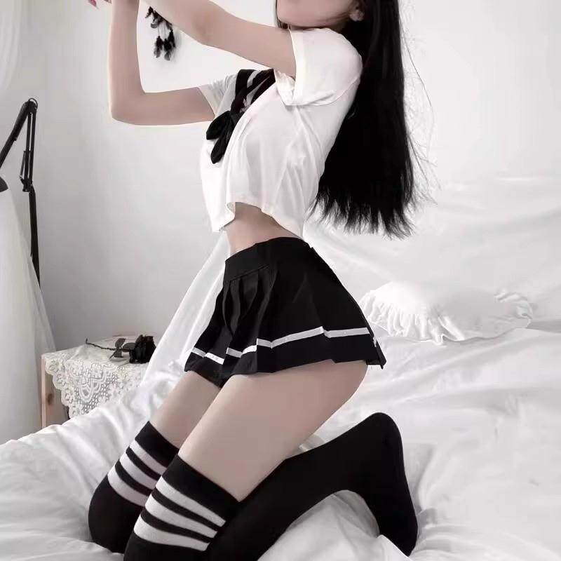 2024新款甜美清纯学生JK百褶裙超短裙制服性感女仆水手服制服套装