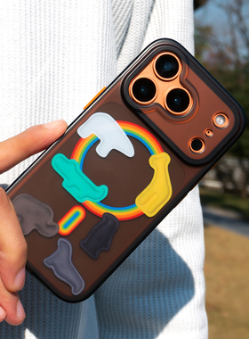 casegood原创高级感磨砂透黑磁吸手机壳苹果16适用iPhone17promax星宇橙色17pro新款保护套15全包防摔小众