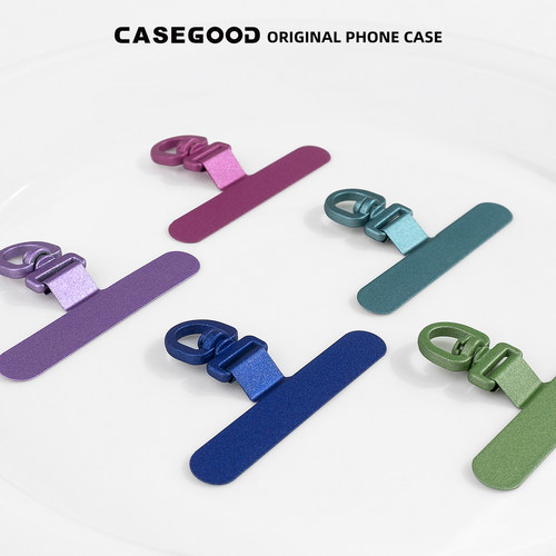 CASEGOOD 原创手机挂绳夹片手机链不锈钢超薄垫片金属360°可旋转