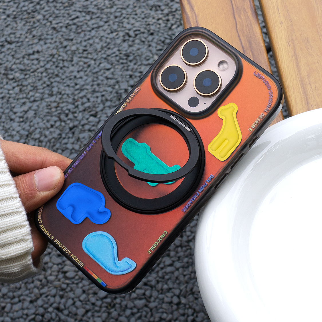 casegood原创磨砂黑金沙漠色苹果16pro磁吸支点手机壳14适用iPhone15promax保护套一体360度支架13高级感小众