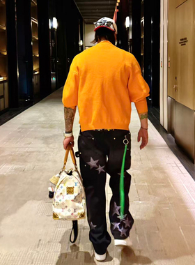 LAD自主【鸳鸯星空】CH风格银紫果冻贴皮925镀银复古卡哈特工装裤