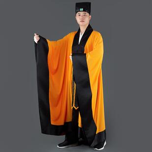 新款道士服装道袍素面经衣太极服红色法衣道家高功服道服夏季薄款