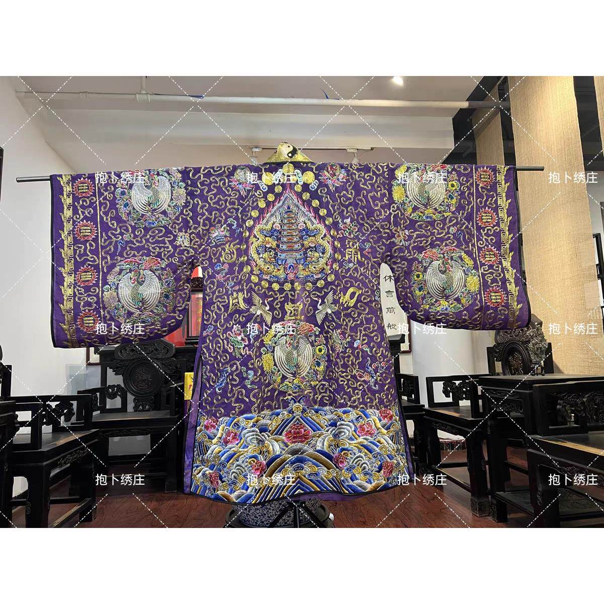 新款道士服高功服轻薄纱料五鹤萧台二十八星宿小袖法衣降衣道袍
