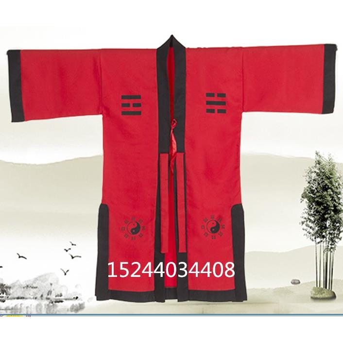 新款万圣节服装道士新款法器道服法衣天师道袍太极八卦衣茅山服装