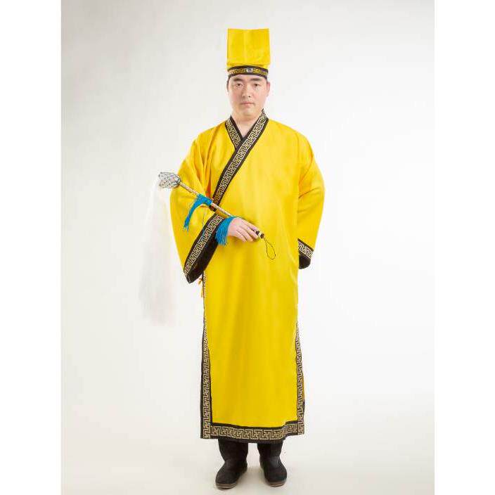 新款新款新款道士服道袍长袍套装法衣八卦经衣林正英同款黄色红色