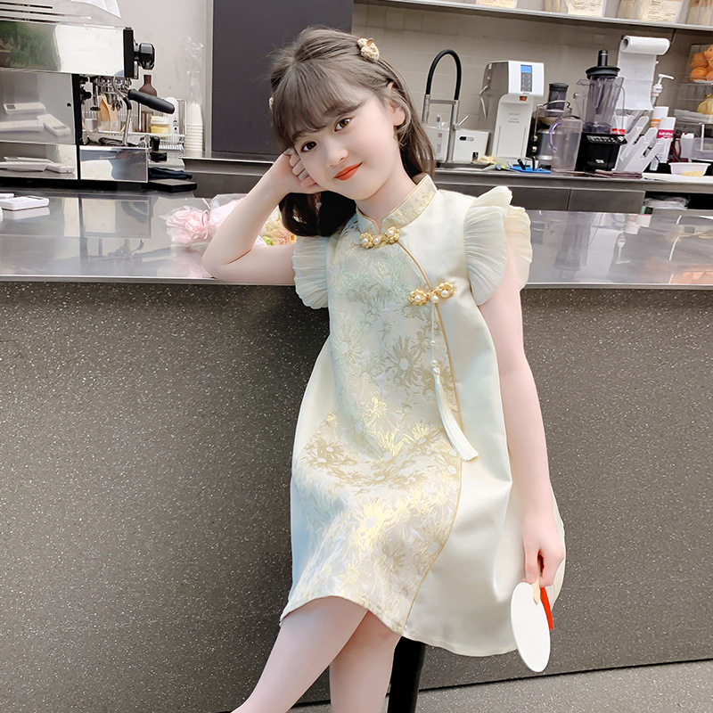 专柜正品女童汉服连衣裙新款夏季
