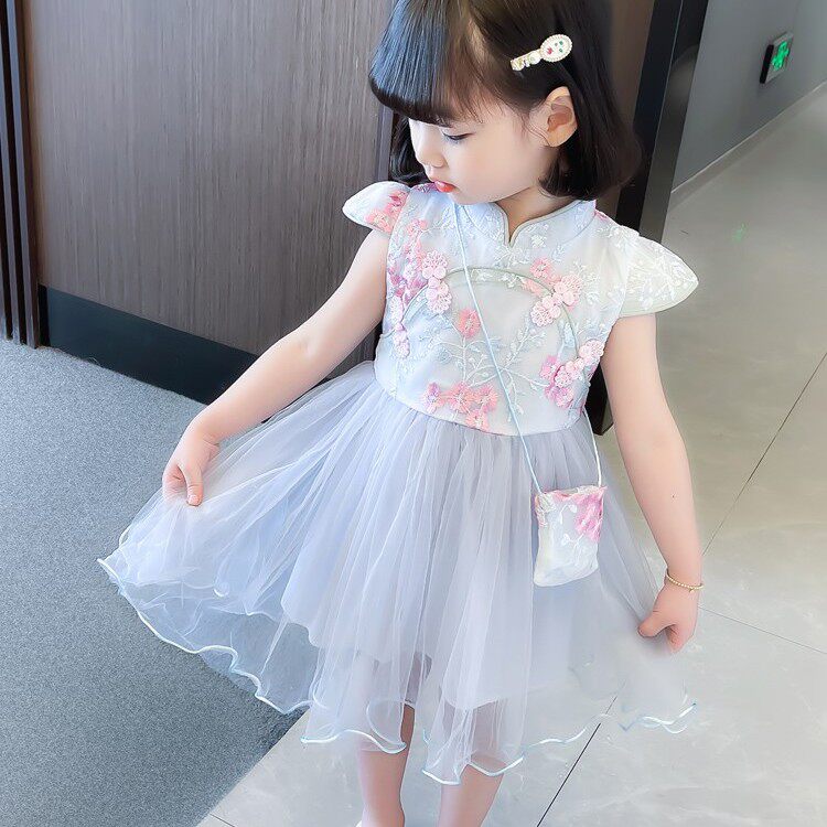 品牌专柜女童夏季连衣裙女宝宝