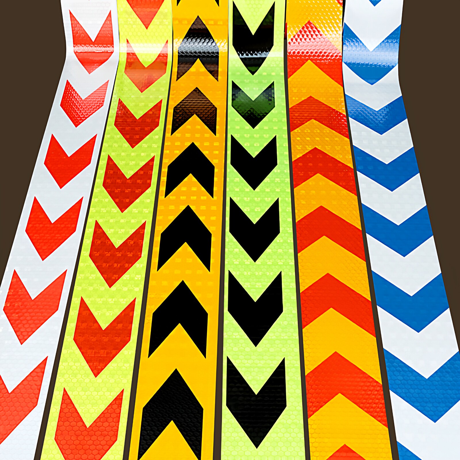 10cm厘米公分宽箭头导向标反光贴条安全车库地贴汽车货车身尾挖掘