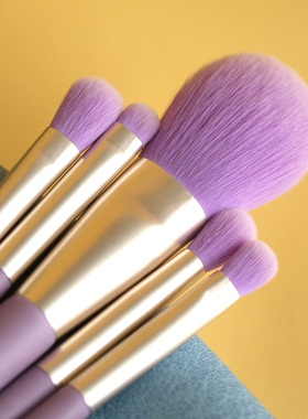 cici刷子鼠尾草浪漫5支紫色套刷仿细嫩羊毛眼影刷唇刷腮红刷巨软