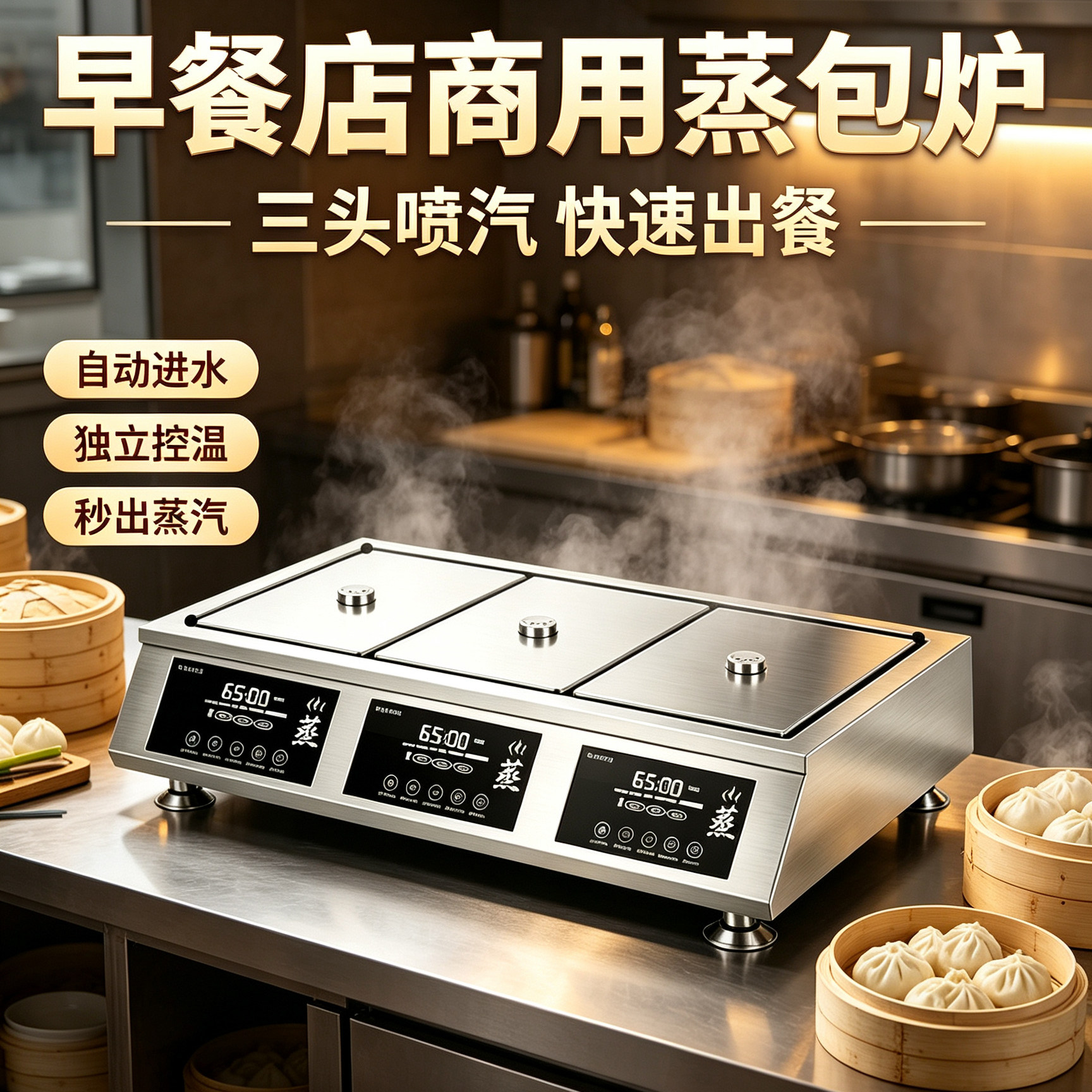 进口电脑版芯片智能蒸汽炉蒸米饭