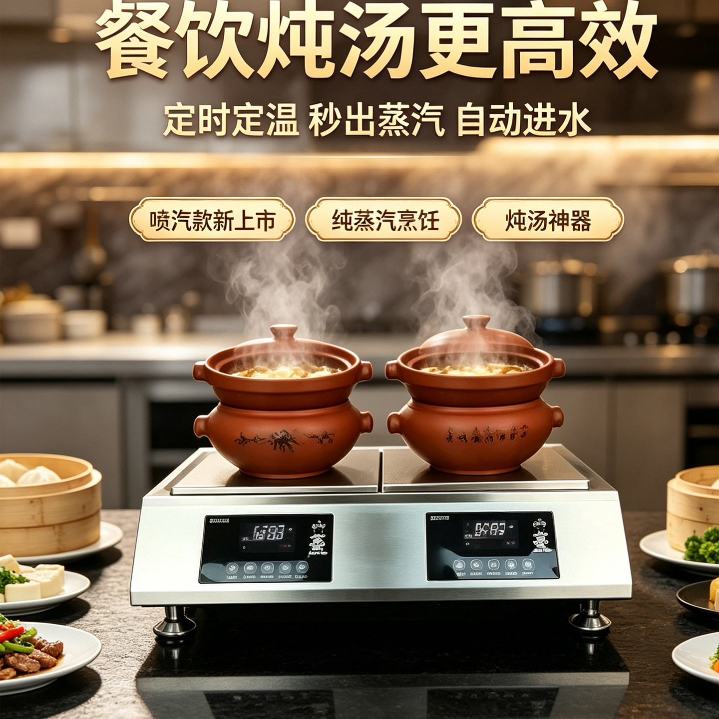 2026商用蒸箱智能蒸汽炉蒸米饭包子肠粉海鲜炖汤蒸包柜玉米馒头机