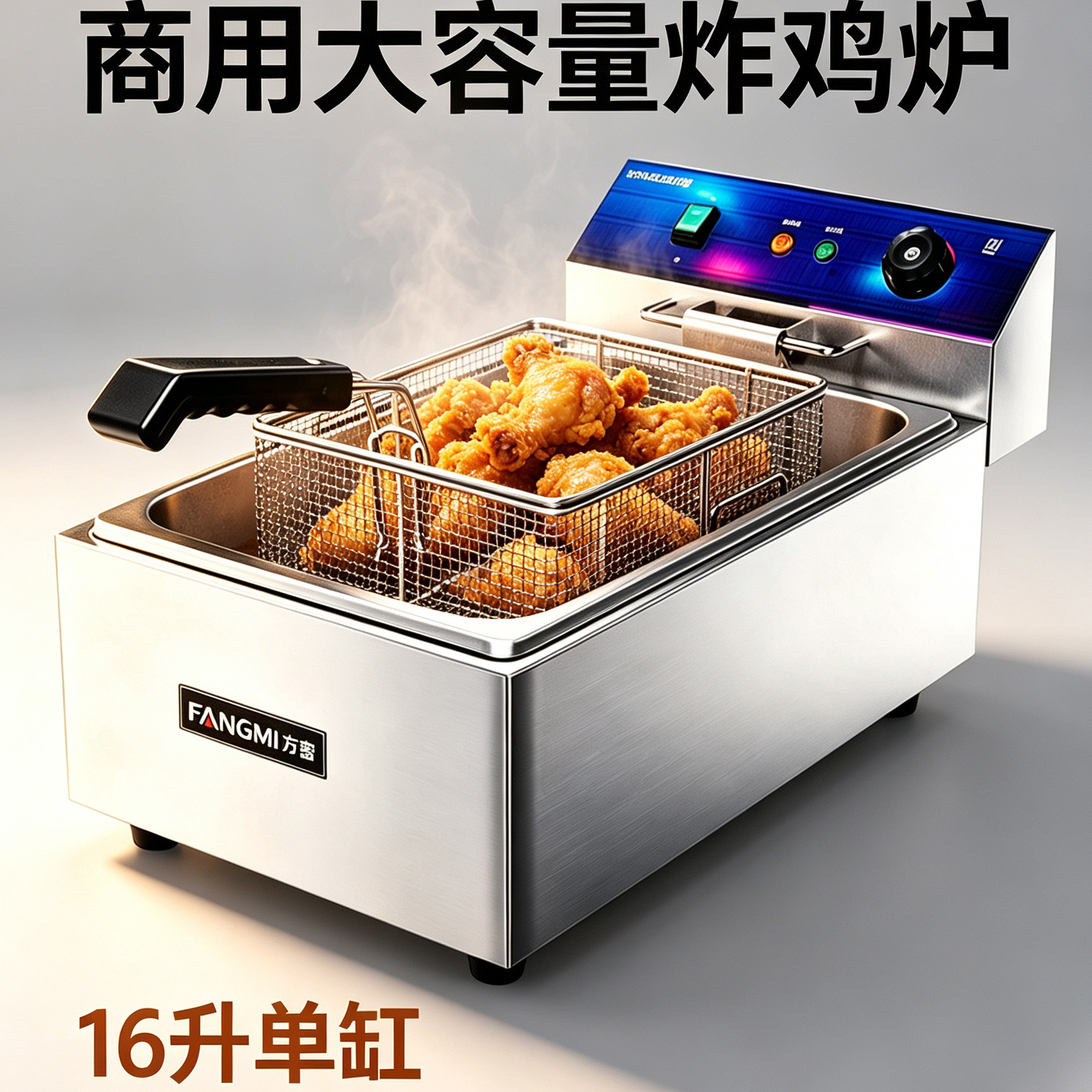 方密豪华电炸炉商用大容量单杠油炸锅油条炸串炸薯条炸鸡排油炸机