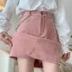 大码 子 防走光半身裙高腰短裙粉色裙裤 女装 辣妹A字包臀裙女春夏季