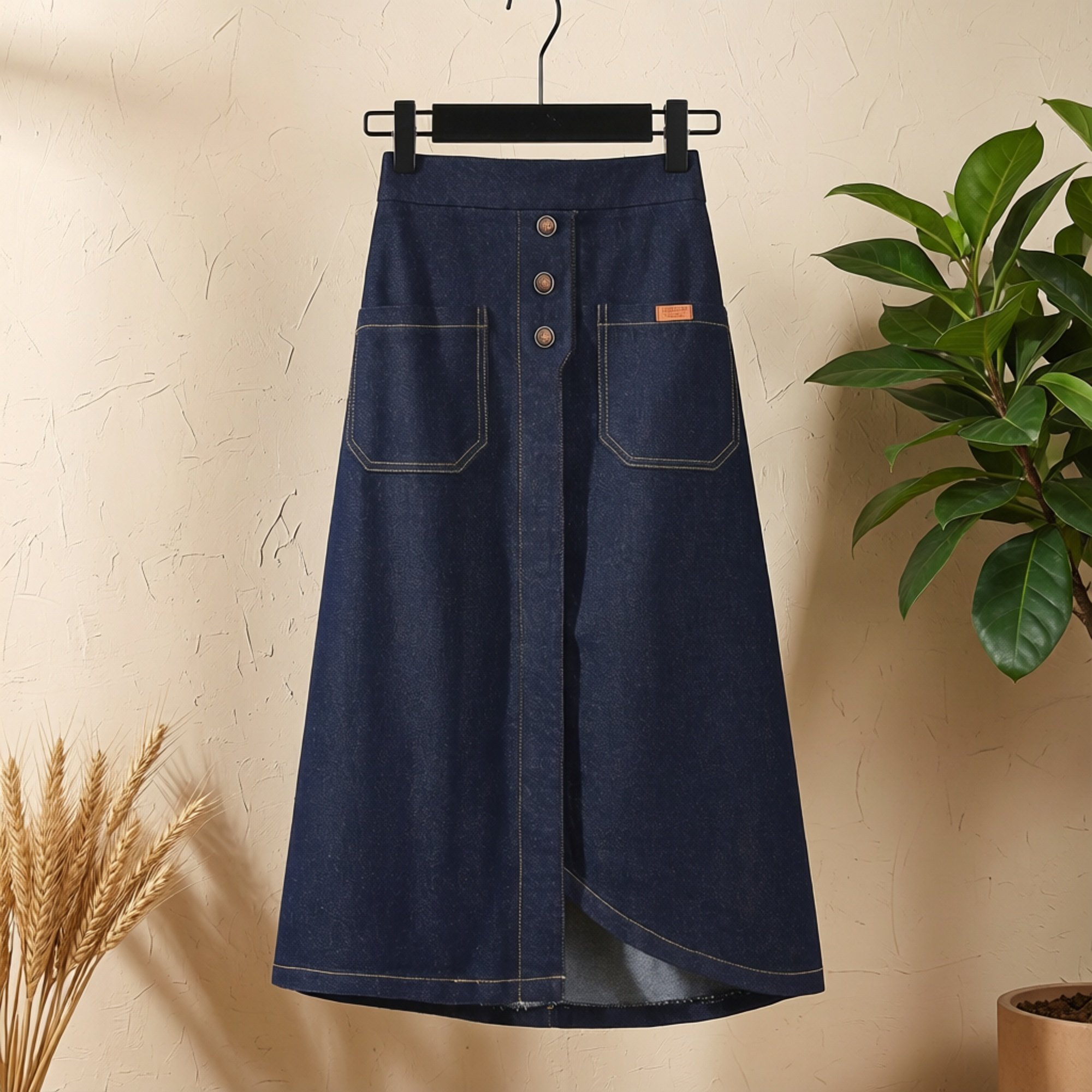 2026春季新款通勤风时尚开叉百搭牛仔裙加大码高腰宽松显瘦半身裙,女装/女士精品,大码半身裙,淘宝优惠券,粉丝福利购,淘宝优惠卷