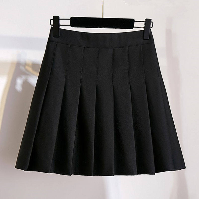 2022年新款超大码防走光百褶裙女夏季高腰A字遮跨裙裤百搭半身裙