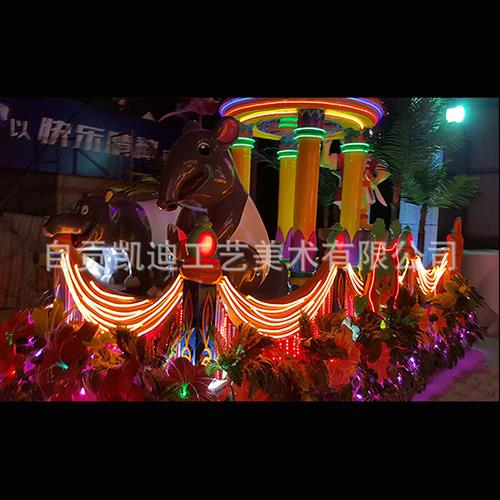 四川花车制作工厂游乐园创意巡游花车定制新年彩车定制厂家